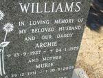 WILLIAMS Archie 1927-1979 & Murie 1931-2009
