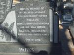 PARKS William 1906-1968 & Rachel Millicent 1902-1973