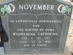 NOVEMBER Wilhelmina Catherina 1913-1986