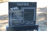 DAVIDS John Gert 1925-2003