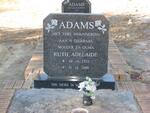 ADAMS Ruth Adelaide 1932-2000