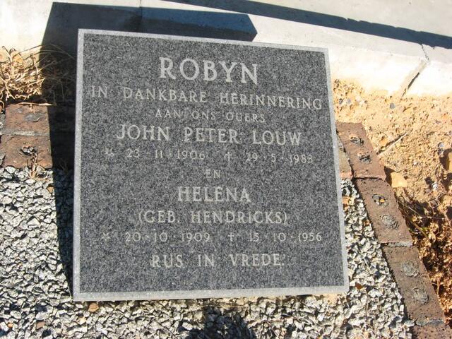 ROBYN John Peter Louw 1906-1983 & Helena HENDRICKS 1909-1956