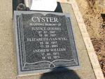 CYSTER Justice 1907-1927 & Elizabeth van WYK 1917-2003 :: CYSTER Andrew William 1973-1973