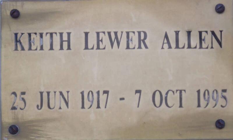 ALLEN Keith Lewer 1917-1995