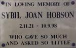 HOBSON Sybil Joan 1921-1998