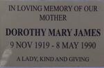 JAMES Dorothy Mary 1919-1990