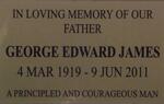 JAMES George Edward 1919-2011