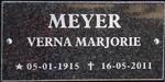 MEYER Verna Marjorie 1915-2011