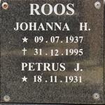ROOS Petrus J. 1931- & Johanna H. 1937-1995