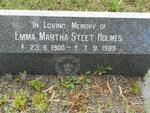 HOLMES Emma Martha Steet 1900-1989