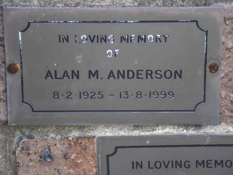 ANDERSON Alan M. 1925-1999