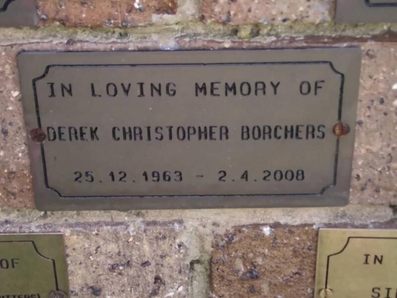 BORCHERS Derek Christopher 1963-2008