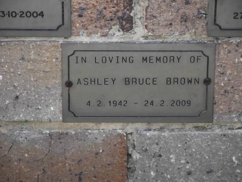 BROWN Ashley Bruce 1942-2009