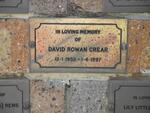 CREAR David Rowan 1952-1997