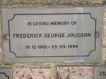 JOUXSON Frederick George 1910-1994
