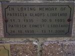 LIDDIARD Patrick Ernest 1930-2008 & Patricia Gladys 1935-1995