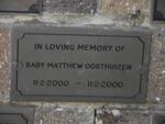OOSTHUIZEN Baby Matthew 2000-2000