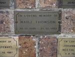 THOMSON Marj 1909-1993