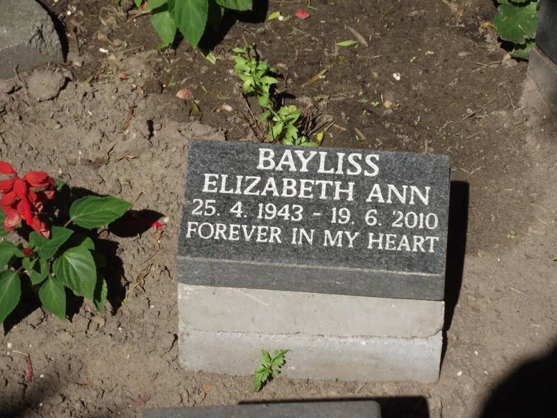 BAYLISS Elizabeth Ann 1943-2010