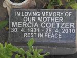 COETZER Mercia 1931-2010