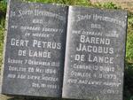 LANGE Barend Jacobus, de 1910-1973 & Gert Petrus 1910-1964
