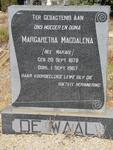 WAAL Margaretha Magdalena, de nee MARAIS 1878-1967