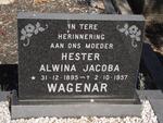 WAGENAR Hester Alwina Jacoba 1895-1957