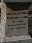 RENSBURG Anna Margaretha, Janse van nee JONKER 1845-1916