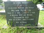 LEE William Peter 1892-1963 & Elizabeth 1902-1989