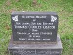 LOADER Thomas Charles -1965 :: LOADER Tommy -1975 & Dot -2002