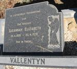 VALLENTYN Susannah Elizabeth 1895-1976