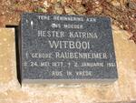 WITBOOI Hester Katrina geb RAUBENHEIMER 1877-1961