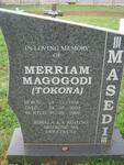 MASEDI Merriam Magogodi 1959-2009