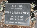 MERWE  Dirk A.L., van der 1971-1971