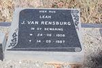 RENSBURG Leah, J. van 1908-1987