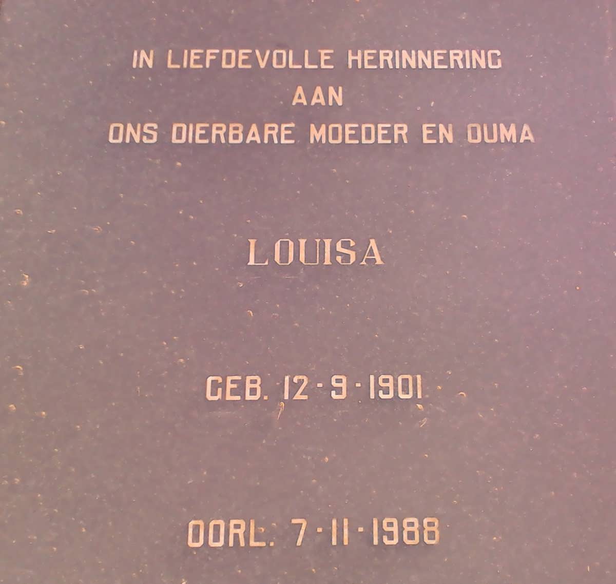 BARNARDT Louisa 1901-1988