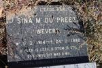 PREEZ Sina M. du nee WEVERS 1914-1980