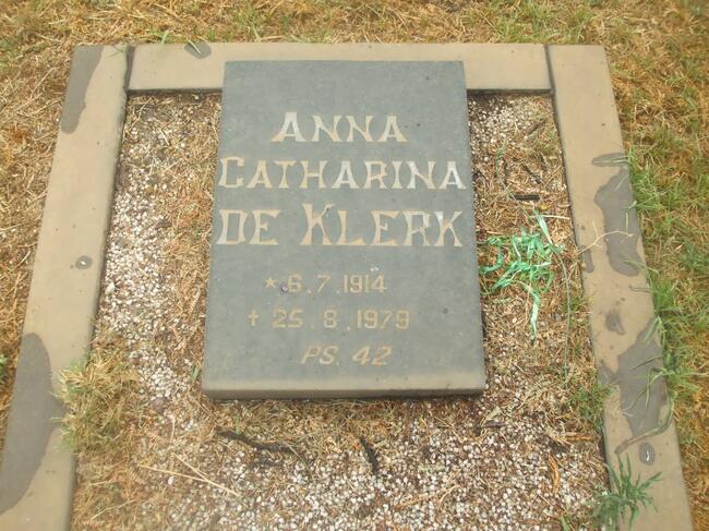 KLERK Anna Catharina, de 1914-1979