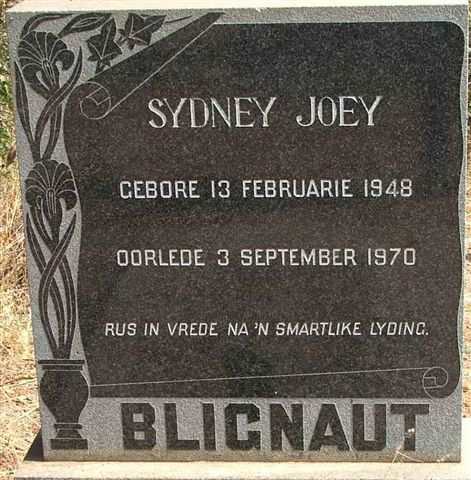 BLIGNAUT Sydney Joey 1948-1970