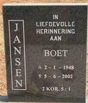 JANSEN Boet 1948-2002
