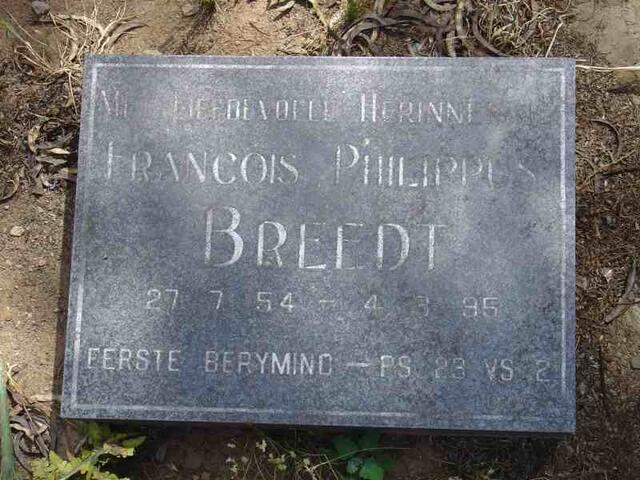 BREEDT Francois Philippus 1954-1995