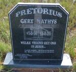 PRETORIUS Gert Mathys 1949-2006