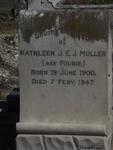 MULLER Kathleen J.E.J. nee FOURIE 1900-1947