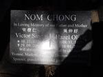 NOM CHONG Victor Sing 1920-2001 & Hazel Olive 1925-2009