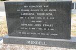 MUNDELL Rowland John Edward 1908-1983 & Catharina Wilhelmina 1909-1974