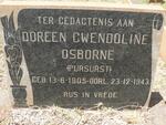 OSBORNE Doreen Gwendoline nee PURSURST 1905-1943