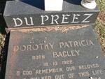 PREEZ Dorothy Patricia, du nee BAGLEY 1922-1984