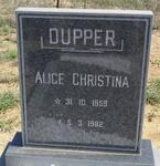 DUPPER Alice Christina 1959-1982