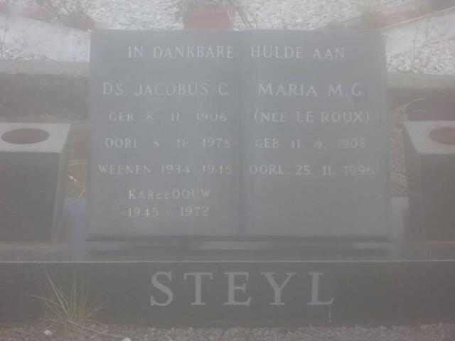 STEYL Jacobus C. 1906-1978 & Maria M.C. LE ROUX 1908-1996
