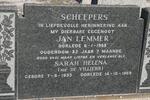SCHEEPERS Jan Lemmer -1958 & Sarah Helena DE VILLIERS 1933-1969